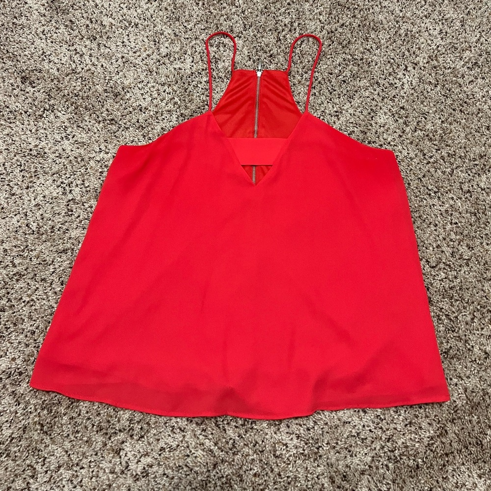 Red Sleeveless Women's Top